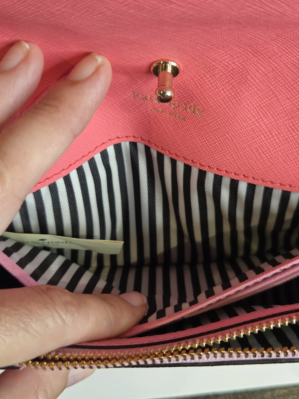 Kate Spade Pink Bi-Color Clutch